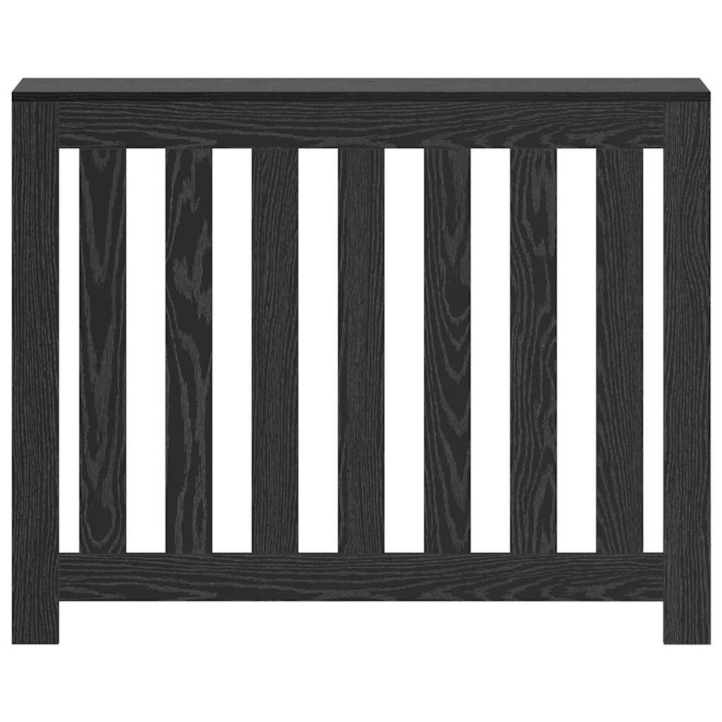 Radiator Cover Black Oak 104 x 20 x 82 cm Engineered Wood