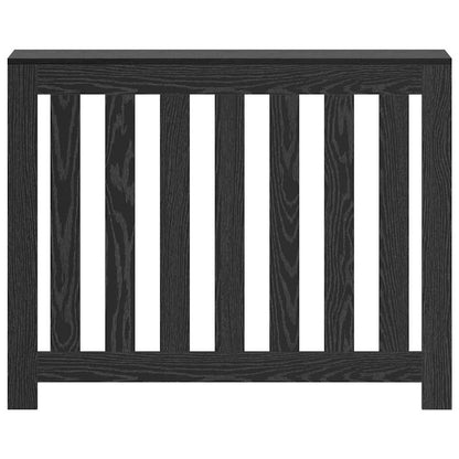 Radiator Cover Black Oak 104 x 20 x 82 cm Engineered Wood