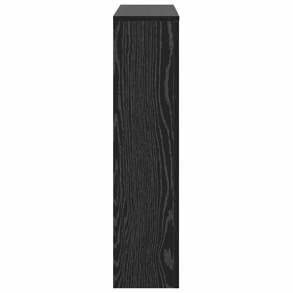 Radiator Cover Black Oak 104 x 20 x 82 cm Engineered Wood