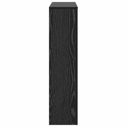 Radiator Cover Black Oak 104 x 20 x 82 cm Engineered Wood