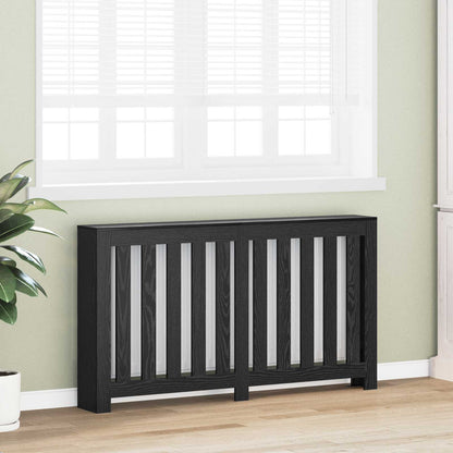 Radiator Cover Black Oak 149 x 20 x 82 cm Engineered Wood