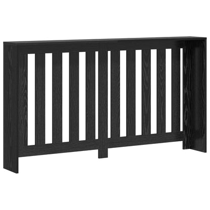Radiator Cover Black Oak 149 x 20 x 82 cm Engineered Wood