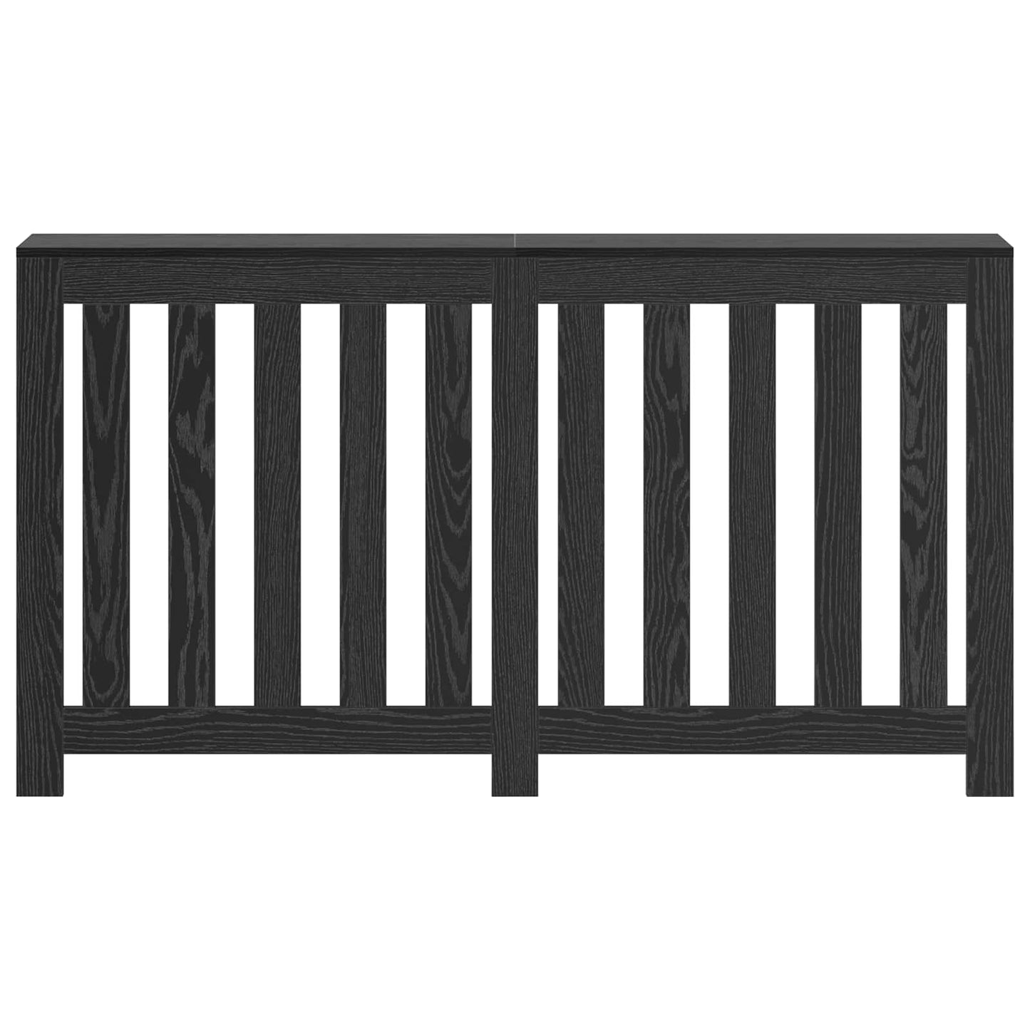 Radiator Cover Black Oak 149 x 20 x 82 cm Engineered Wood