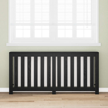 Radiator Cover Black Oak 175 x 20 x 82 cm Engineered Wood