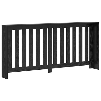 Radiator Cover Black Oak 175 x 20 x 82 cm Engineered Wood