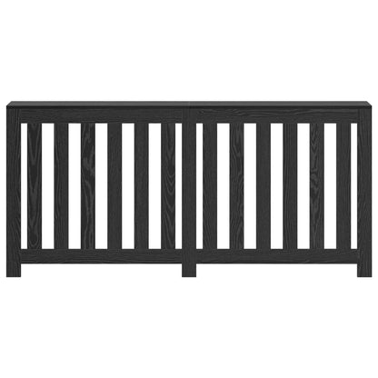 Radiator Cover Black Oak 175 x 20 x 82 cm Engineered Wood