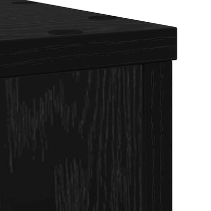 Plant Stand 2 pcs Black Oak 20 x 20 x 30 cm Engineered Wood