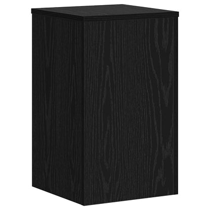 Plant Stand 2 pcs Black Oak 30 x 30 x 50 cm Engineered Wood