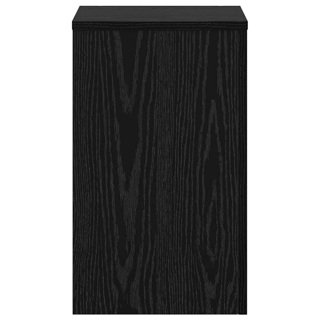 Plant Stand 2 pcs Black Oak 30 x 30 x 50 cm Engineered Wood