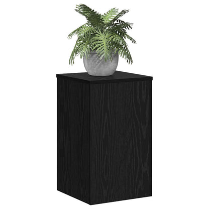 Plant Stand 2 pcs Black Oak 30 x 30 x 50 cm Engineered Wood