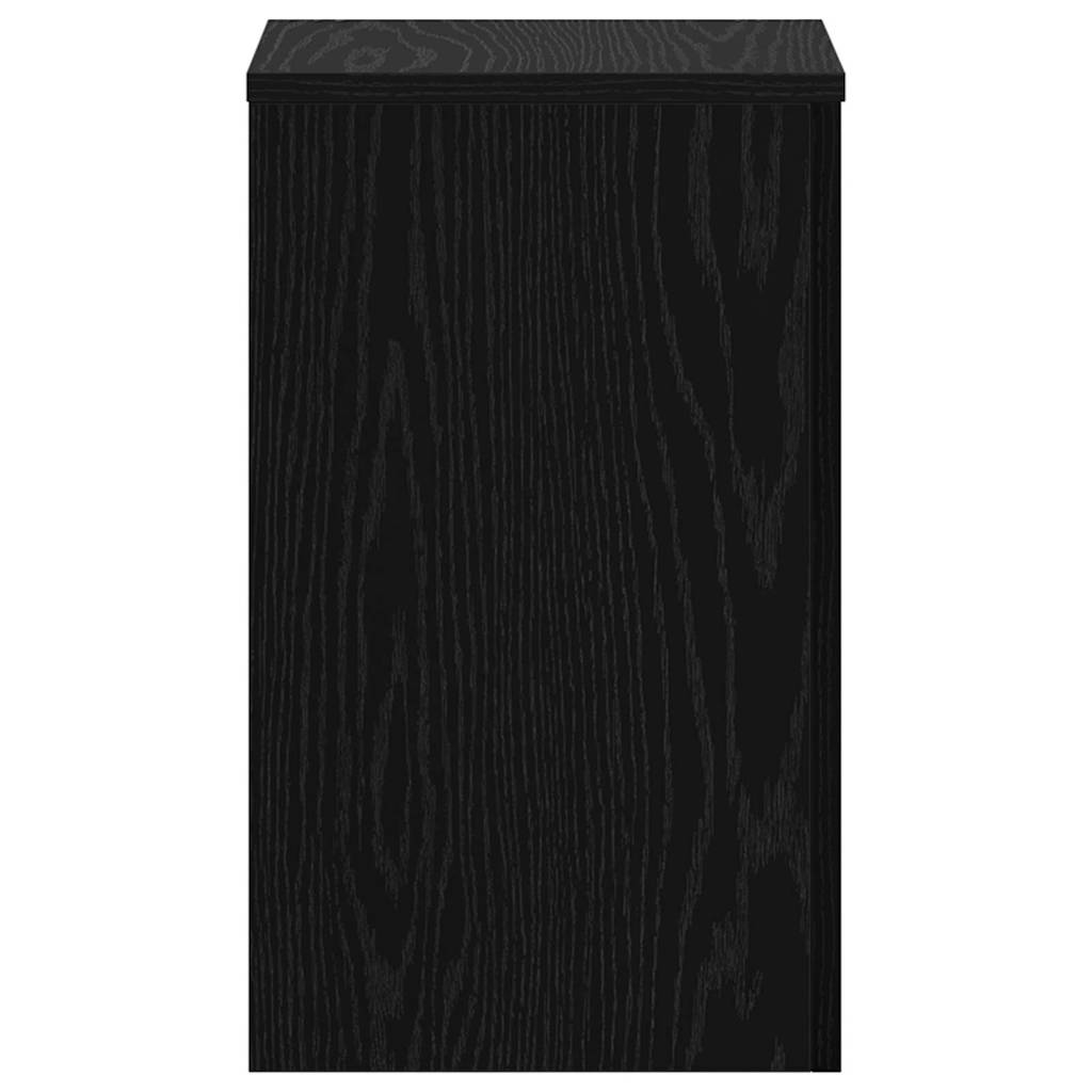 Plant Stand 2 pcs Black Oak 30 x 30 x 50 cm Engineered Wood