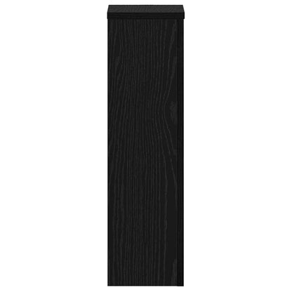 Plant Stand 2 pcs Black Oak 17 x 17 x 60 cm Engineered Wood