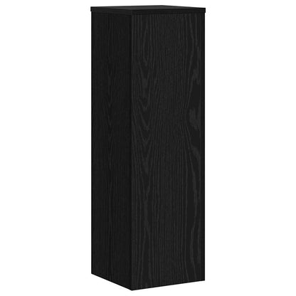 Plant Stand 2 pcs Black Oak 25 x 25 x 80 cm Engineered Wood