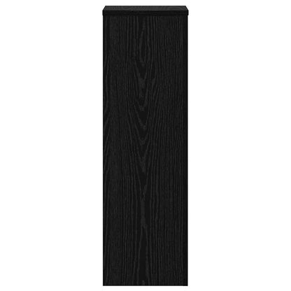 Plant Stand 2 pcs Black Oak 25 x 25 x 80 cm Engineered Wood