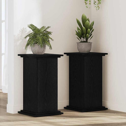 Plant Stand Black Oak 33 x 33 x 60 cm Engineered wood