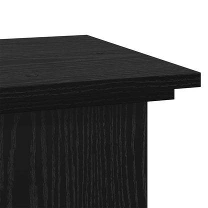 Plant Stand Black Oak 33 x 33 x 100 cm Engineered wood