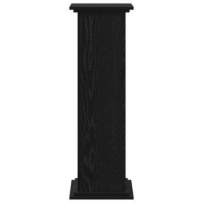 Plant Stand Black Oak 33 x 33 x 100 cm Engineered wood