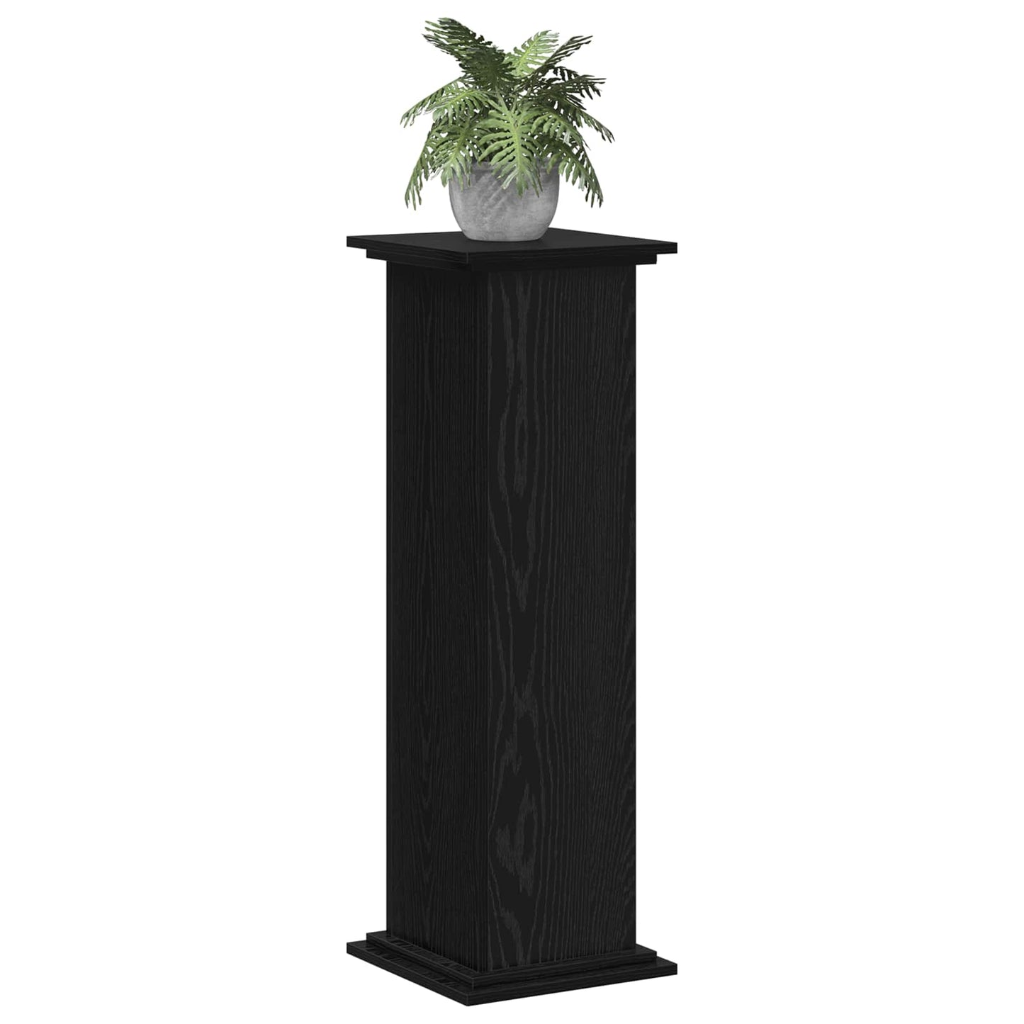 Plant Stand Black Oak 33 x 33 x 100 cm Engineered wood