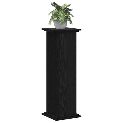 Plant Stand Black Oak 33 x 33 x 100 cm Engineered wood