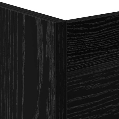 Narrow Storage Trolley Black Oak 60 x 22 x 80 cm