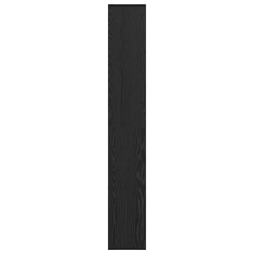 Book Cabinet Black Oak 67 x 25 x 162 cm Engineered Wood