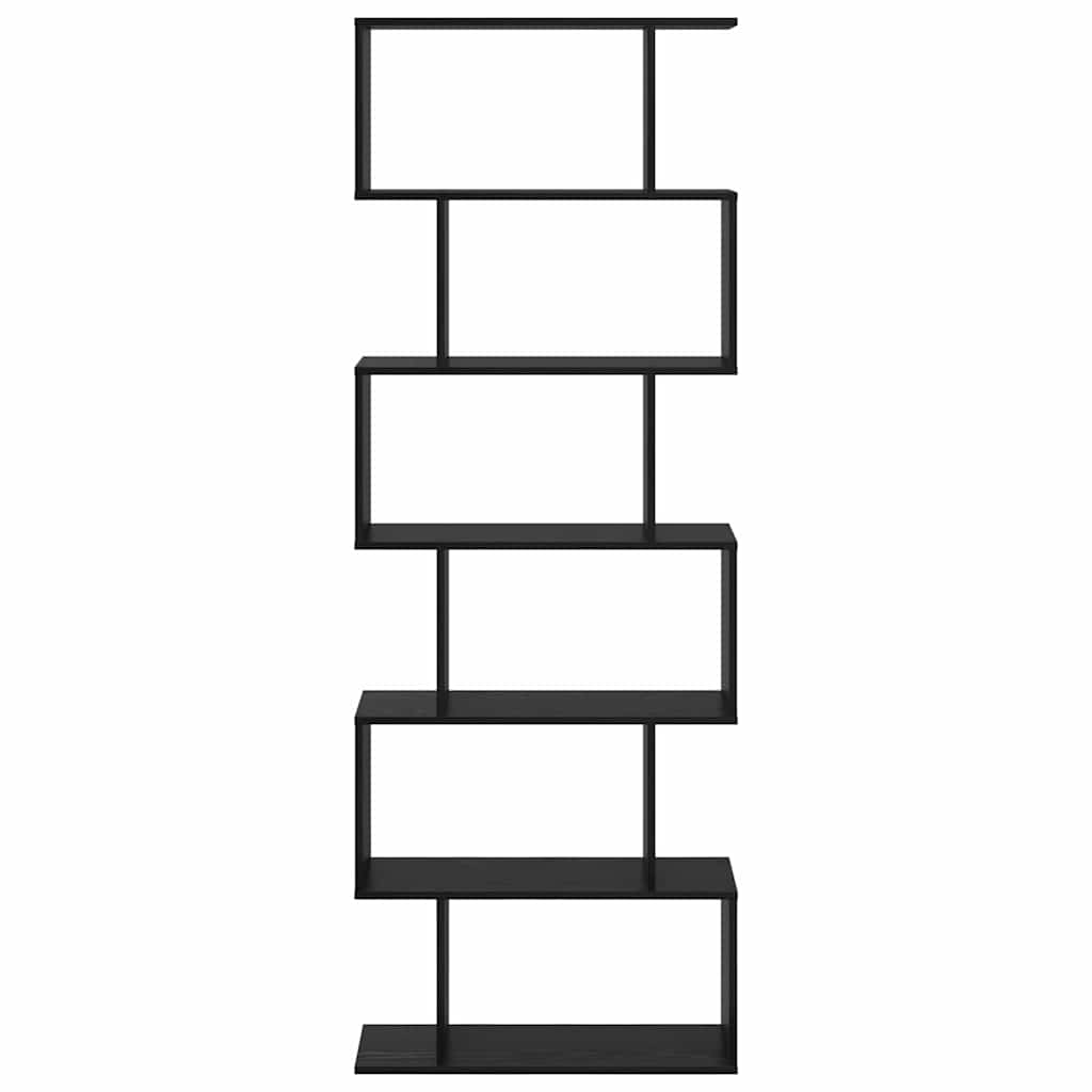 Book Cabinet Black Oak 70 x 24 x 193.5 cm Engineered Wood