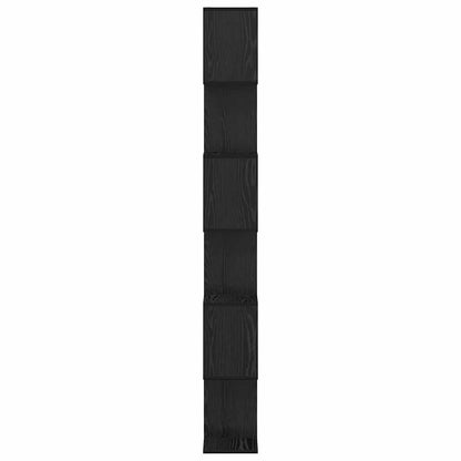 Book Cabinet Black Oak 70 x 24 x 193.5 cm Engineered Wood