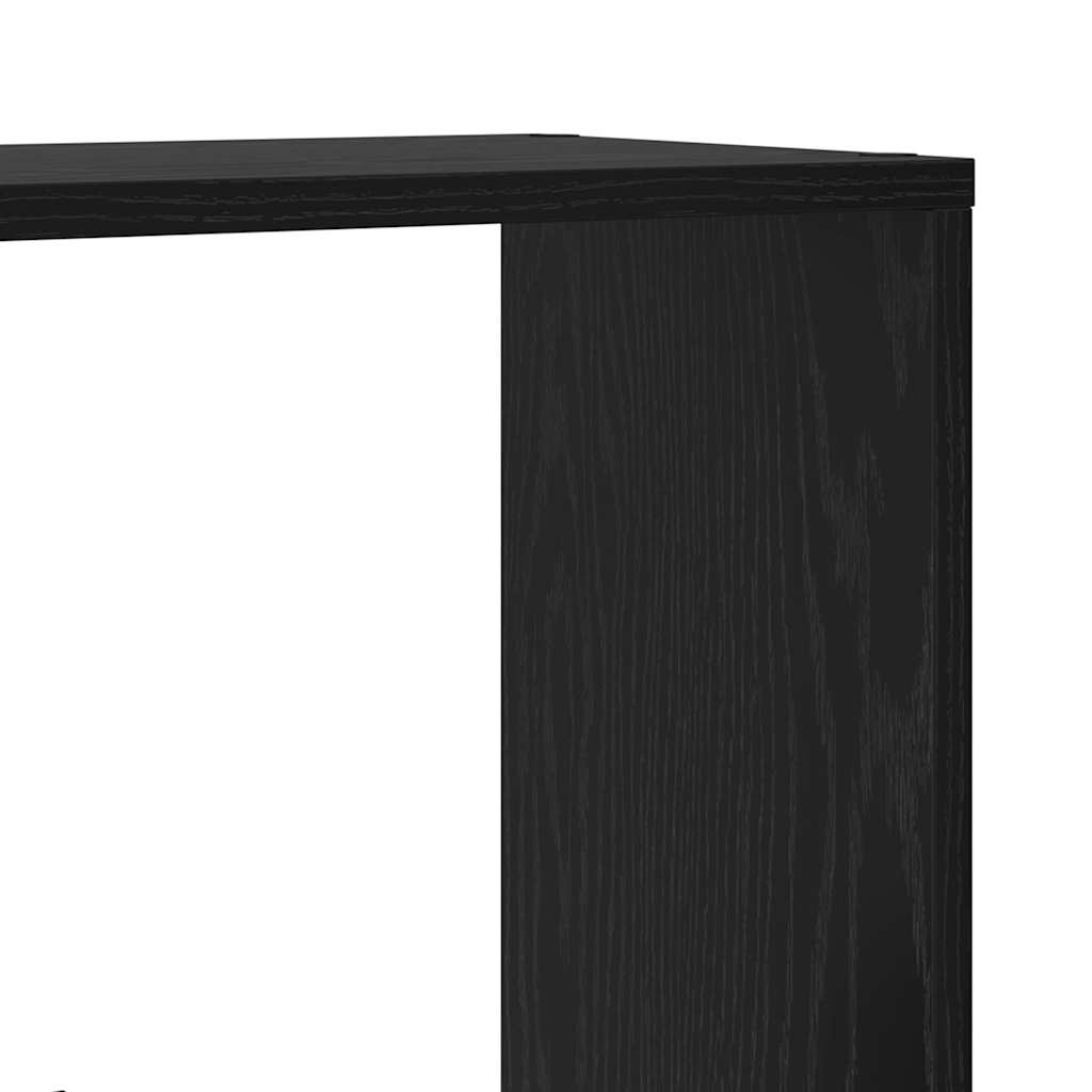 Book Cabinet Black Oak 60 x 20 x 102.5 cm Engineered Wood