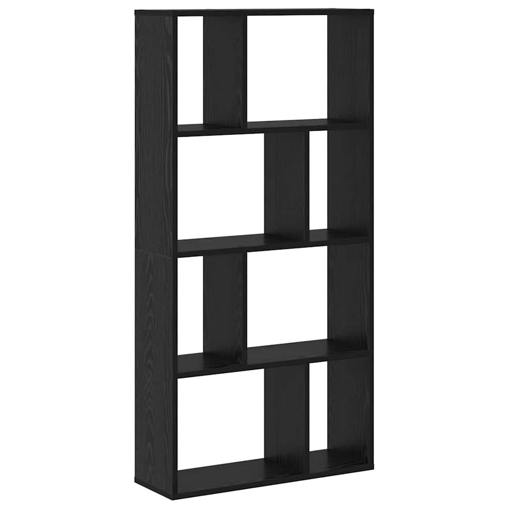 Book Cabinet Black Oak 60 x 20 x 102.5 cm Engineered Wood