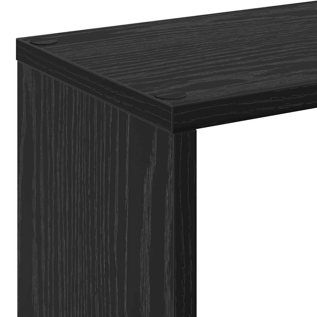 Book Cabinet Black Oak 72 x 20 x 102.5 cm Engineered Wood