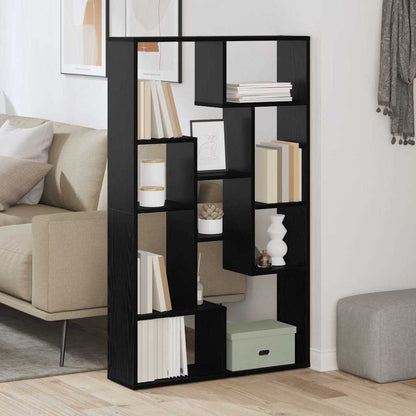 Book Cabinet Black Oak 72 x 20 x 102.5 cm Engineered Wood