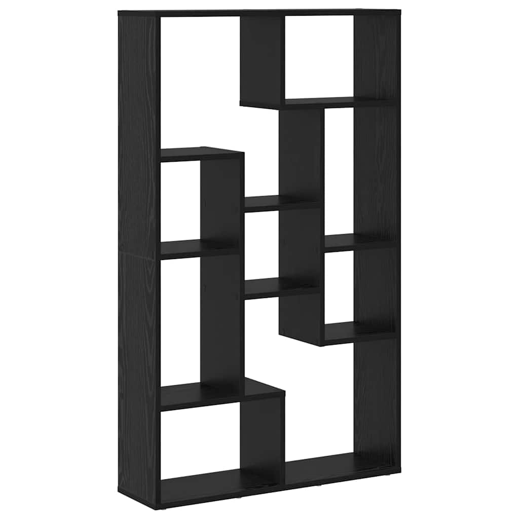 Book Cabinet Black Oak 72 x 20 x 102.5 cm Engineered Wood