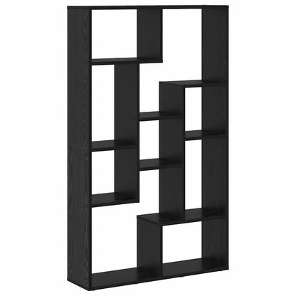 Book Cabinet Black Oak 72 x 20 x 102.5 cm Engineered Wood