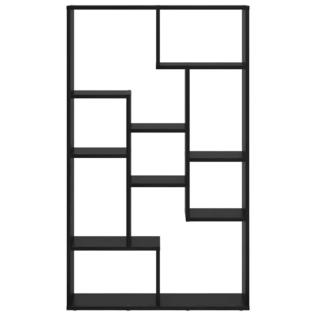 Book Cabinet Black Oak 72 x 20 x 102.5 cm Engineered Wood