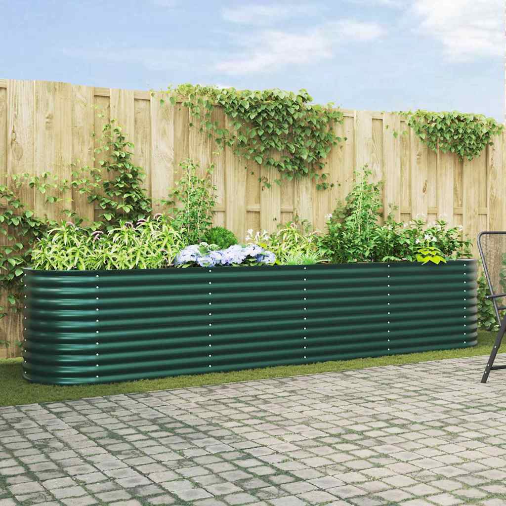 Raised Bed Green 400 x 80 x 81 cm Steel
