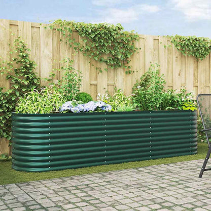 Raised Bed Green 320 x 80 x 81 cm Steel