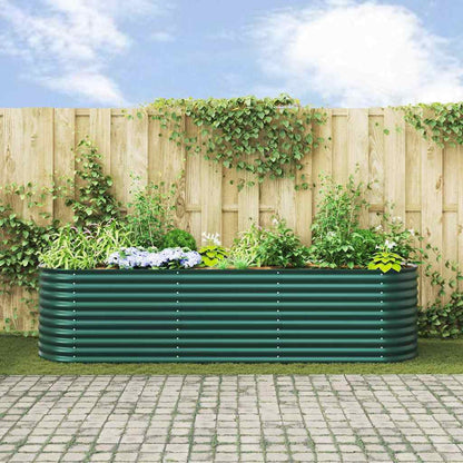 Raised Bed Green 320 x 80 x 81 cm Steel