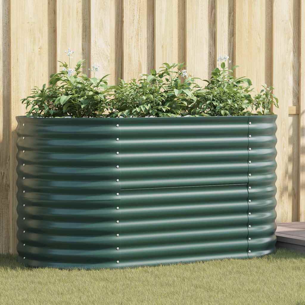 Raised Bed Green 160 x 80 x 81 cm Steel