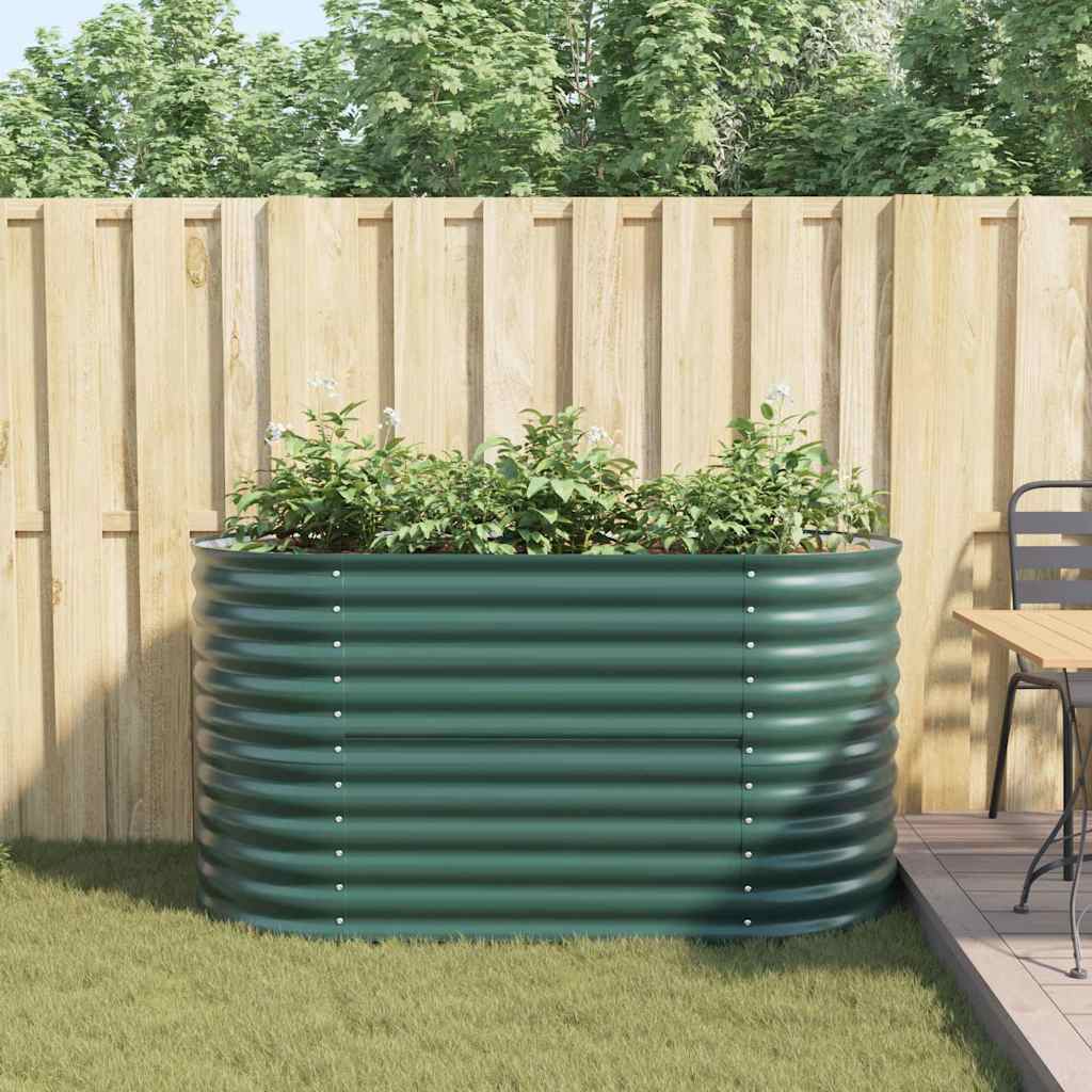 Raised Bed Green 160 x 80 x 81 cm Steel