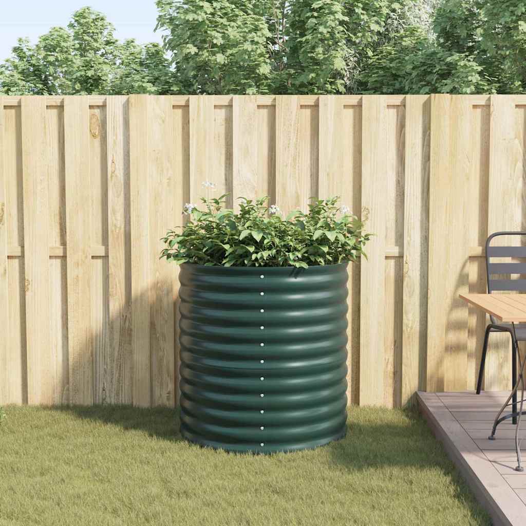 Raised Bed Green 80 x 80 x 81 cm Steel