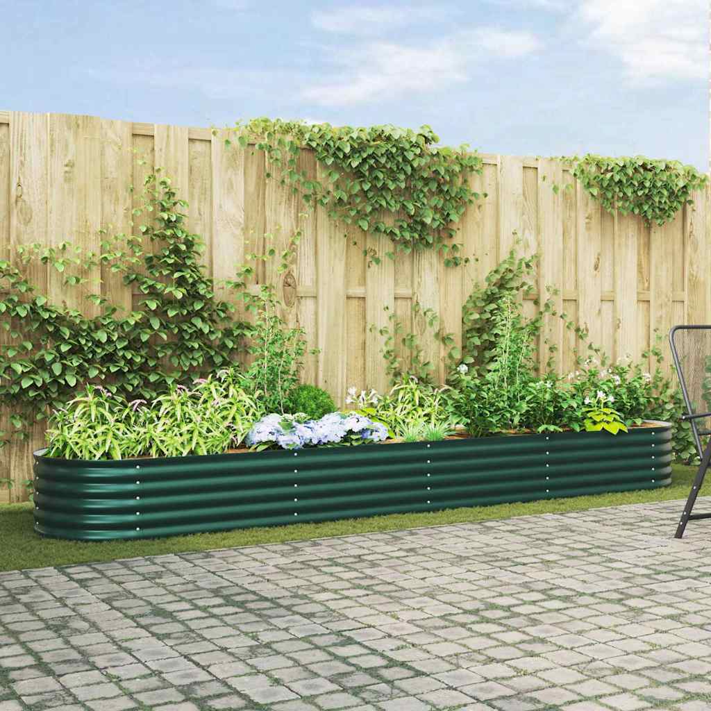 Raised Bed Green 400 x 80 x 44 cm Steel