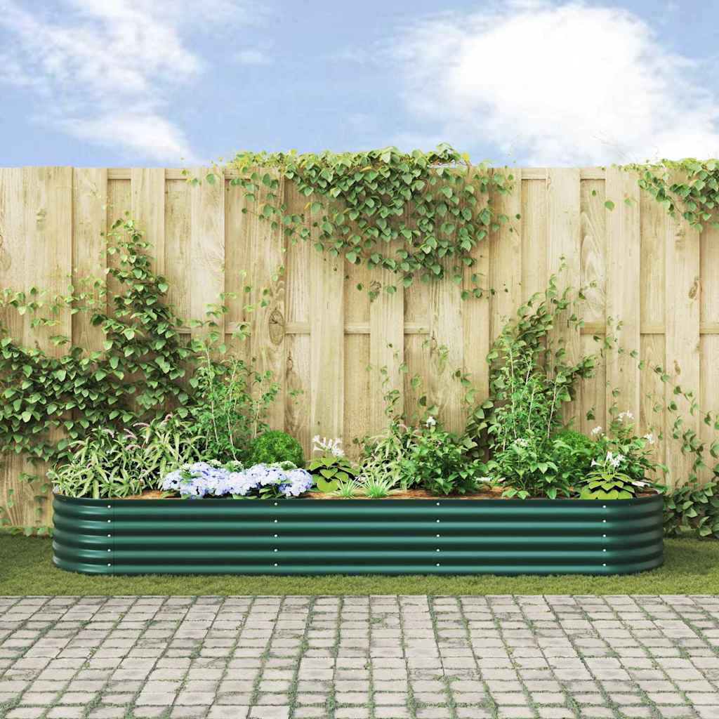 Raised Bed Green 320 x 80 x 44 cm Steel