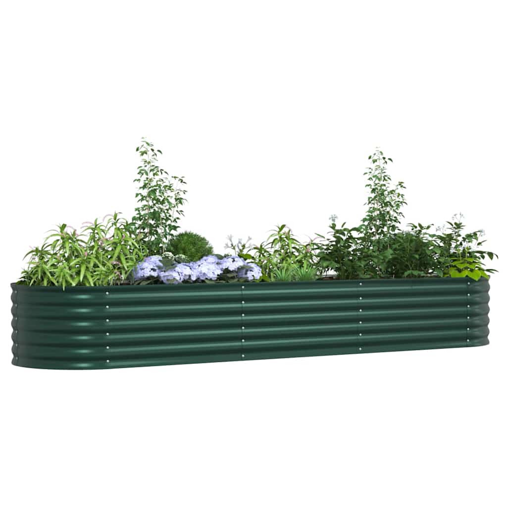 Raised Bed Green 320 x 80 x 44 cm Steel