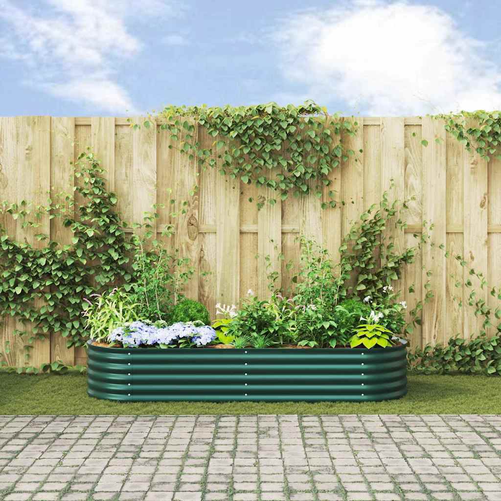 Raised Bed Green 240 x 80 x 44 cm Steel