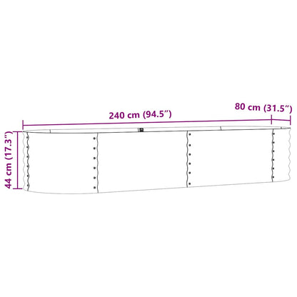 Raised Bed Green 240 x 80 x 44 cm Steel