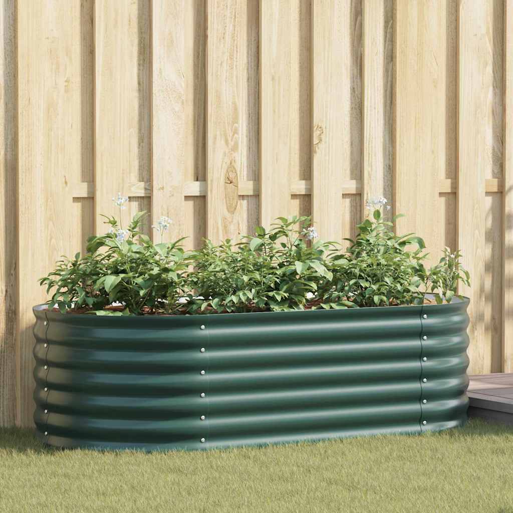 Raised Bed Green 160 x 80 x 44 cm Steel