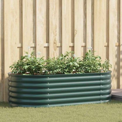 Raised Bed Green 160 x 80 x 44 cm Steel