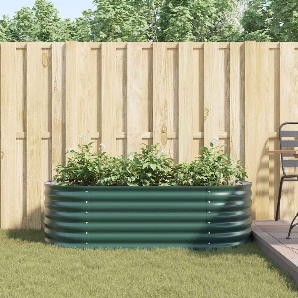 Raised Bed Green 160 x 80 x 44 cm Steel