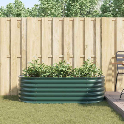 Raised Bed Green 160 x 80 x 44 cm Steel
