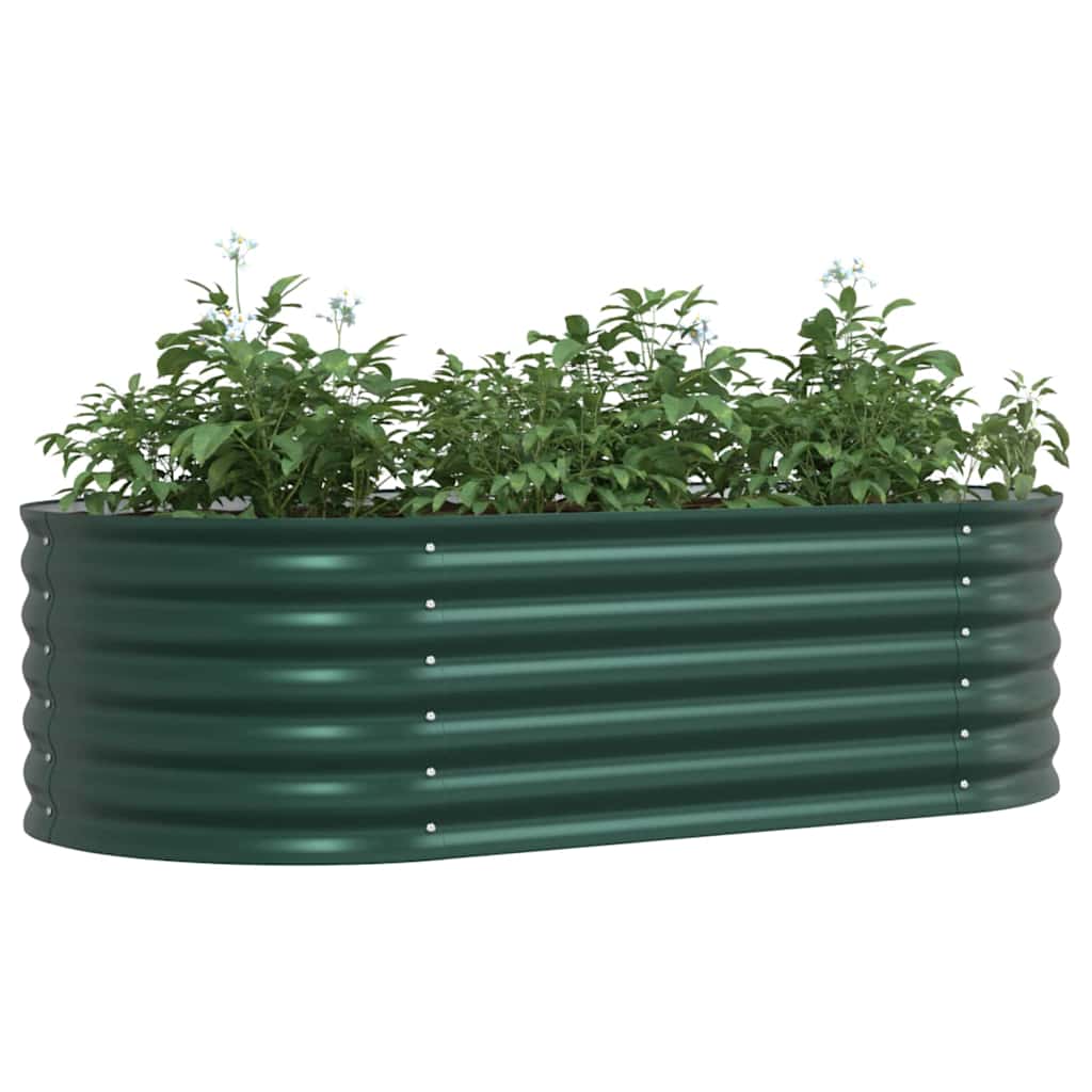 Raised Bed Green 160 x 80 x 44 cm Steel